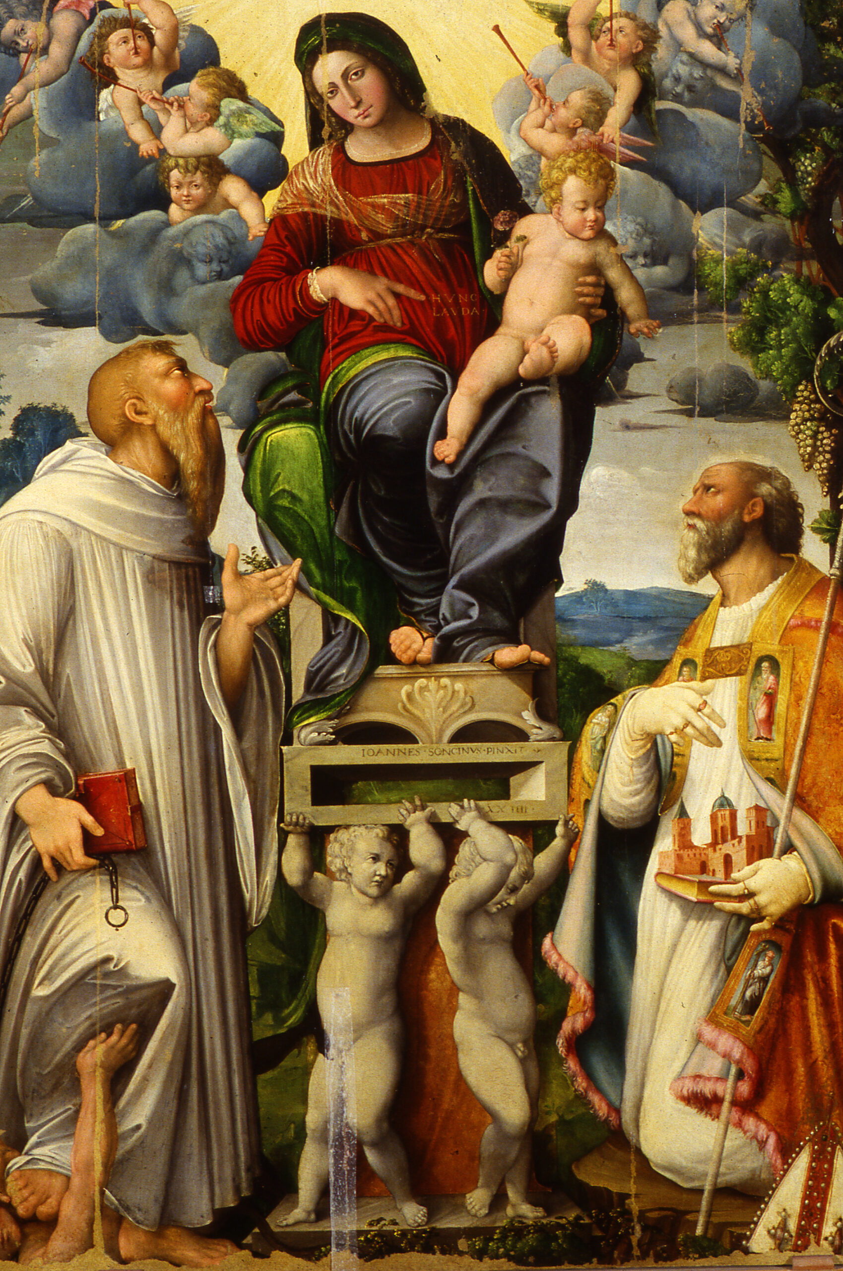 La Madonna col Bambino in trono fra i santi Bernardo e Prospero