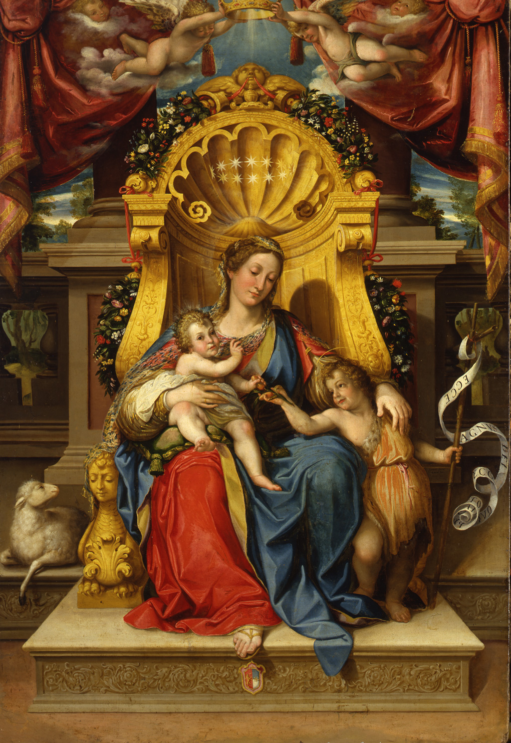 La Madonna in trono con Bambino e San Giovannino