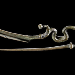 Fibula ad arco serpeggiante e staffa lunga in bronzo, Servirola di San Polo d'Enza, Reggio Emilia, Musei Civici / Museo “Gaetano Chierici” di Paletnologia. Foto © Carlo Vannini